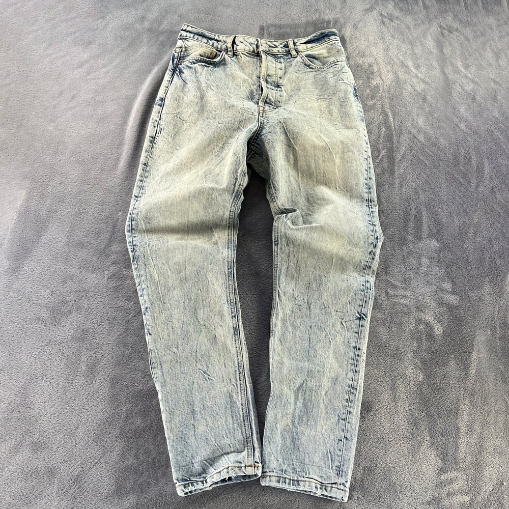 Free People We The Free Jeans 28 Blue Acid Wash High Rise Vintage Style Summer